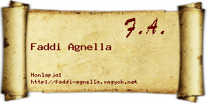 Faddi Agnella névjegykártya