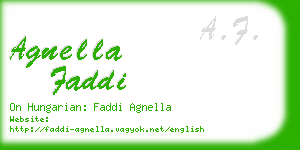 agnella faddi business card